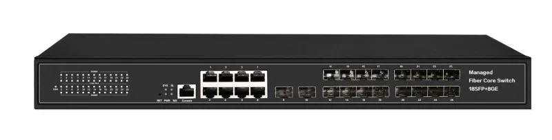 full gigabit 18sfp plus 8g copper fibre sfp ethernet switch l2 manageable fiber switch best price top quality