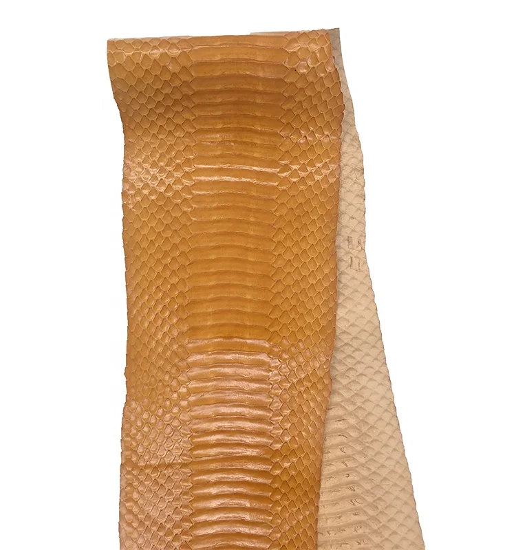 Brown  water snake  skin for Clothing materials Water snake leather hide genuine leather material