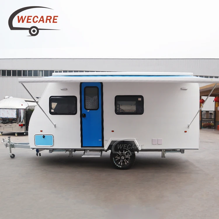 Wecare custom off road rv camping caravans travel trailer offroad 4x4 camper trailer with bathroom for sale