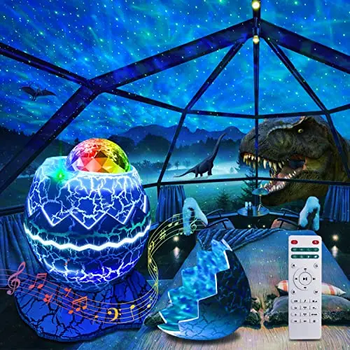 Dinosaur Eggs Aurora Star Projector Sky Star Starry Lamp Projector with Speaker Bedroom LED Star Light Projector