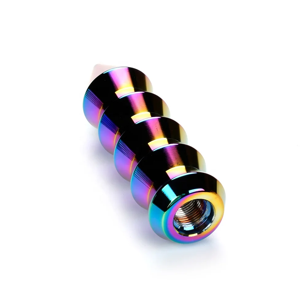 Customize Logo Knurled Grip Style Universal Shifter Knob Universal Car Aluminum Manual Gear Shift Knob