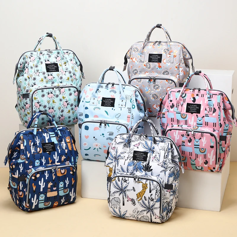 Custom new Usb luxury foldable travel women cute portable organizer mommy nappy baby care wet bags backpack maternity diaper bag