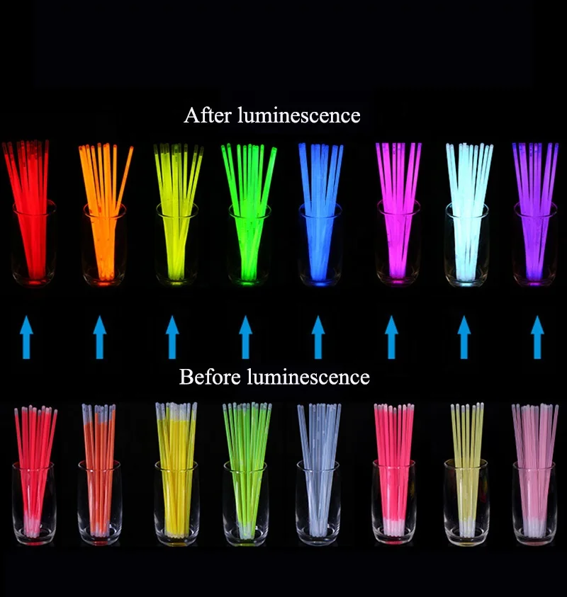 100 Pcs Fluorescent Rods Concert Manufacturer Flash Toys Luminous Led Glow Stick Set