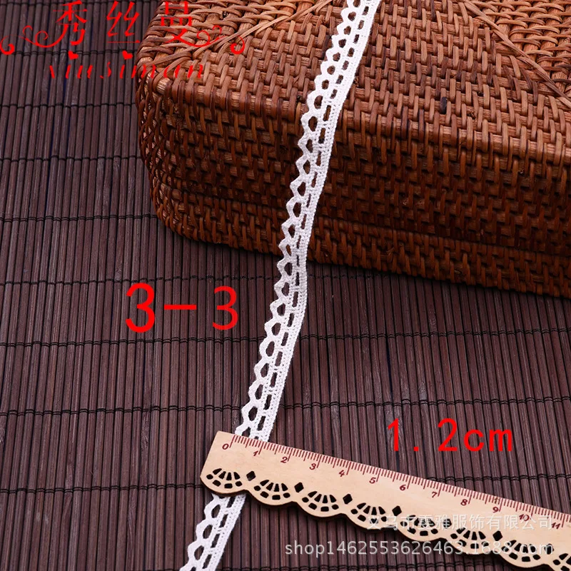 
C027 Crocheted Webbing Cotton Lace Floral Ribbon for Handmade Sewing Christmas Easter Wedding Deco Gift Packing 