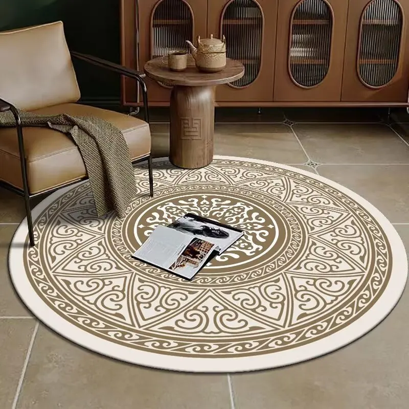 FactoryPersian Style Round Kitchen Area Rug Boho Washable Non-Slip Mat Entry Floor Carpet for Closet Bedroom Bathroom