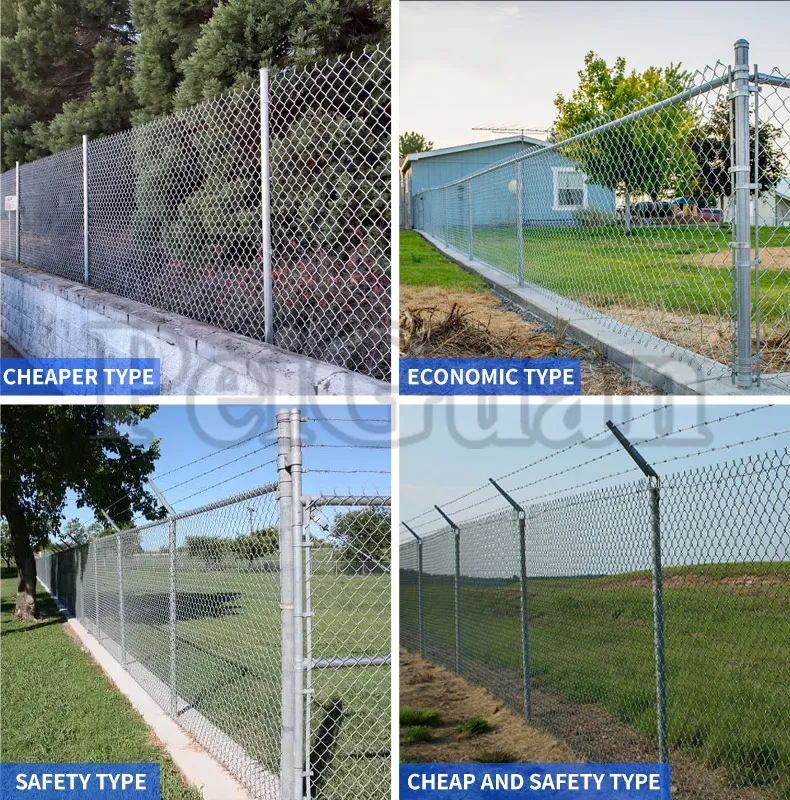 6 /9 /10 /12 Gauge Angle Post Chain Link Fence Galvanized Chain Link Fence In Malaysia