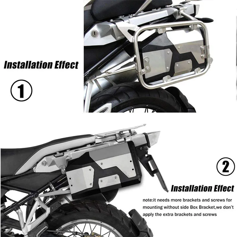 Motorcycle Luggage Stainless Alloy Side Tail Box Carrier Box Back Box For BMW R1200GS R1250GS ADV 2004-2019
