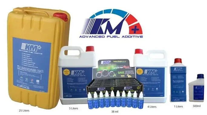 High-performance KM+ Fuel Additive - Quality Formula, Eco-Friendly and Biodegradable, Cleanses Petrol and Diesel for Enhanced Pe