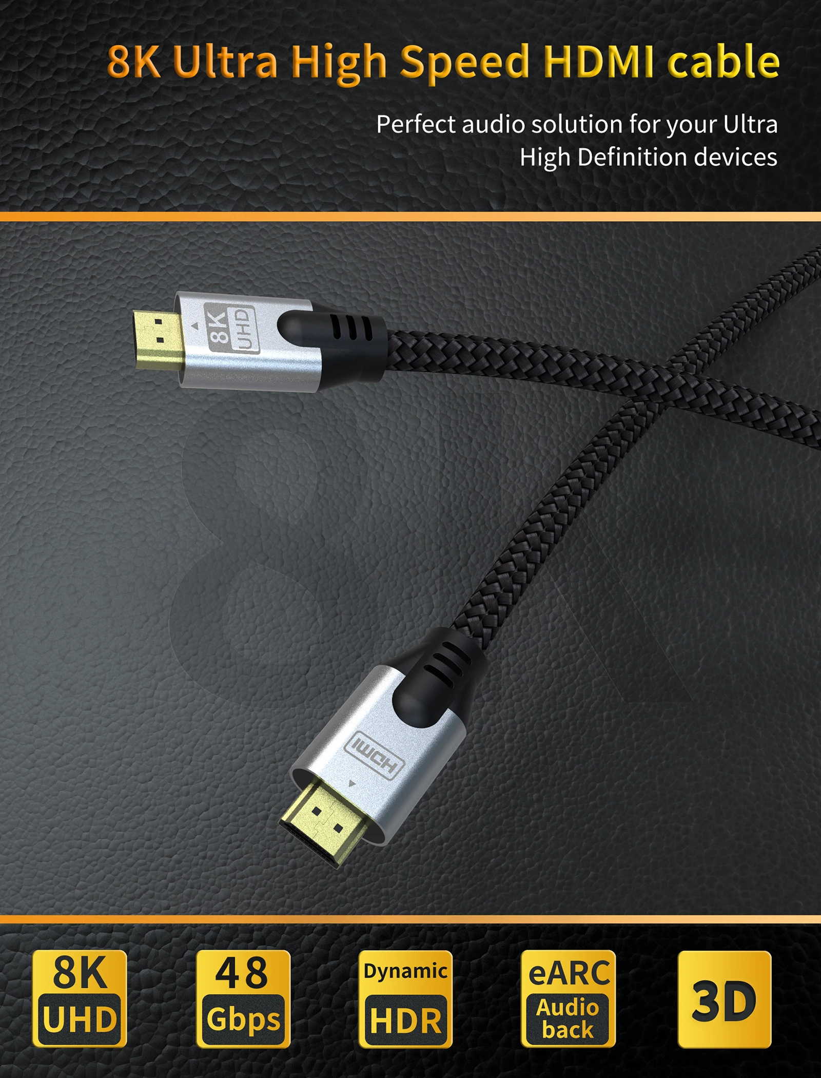  Ultra 8K HDMI кабель 2 1 версия 48 Гбит/с высокоскоростной