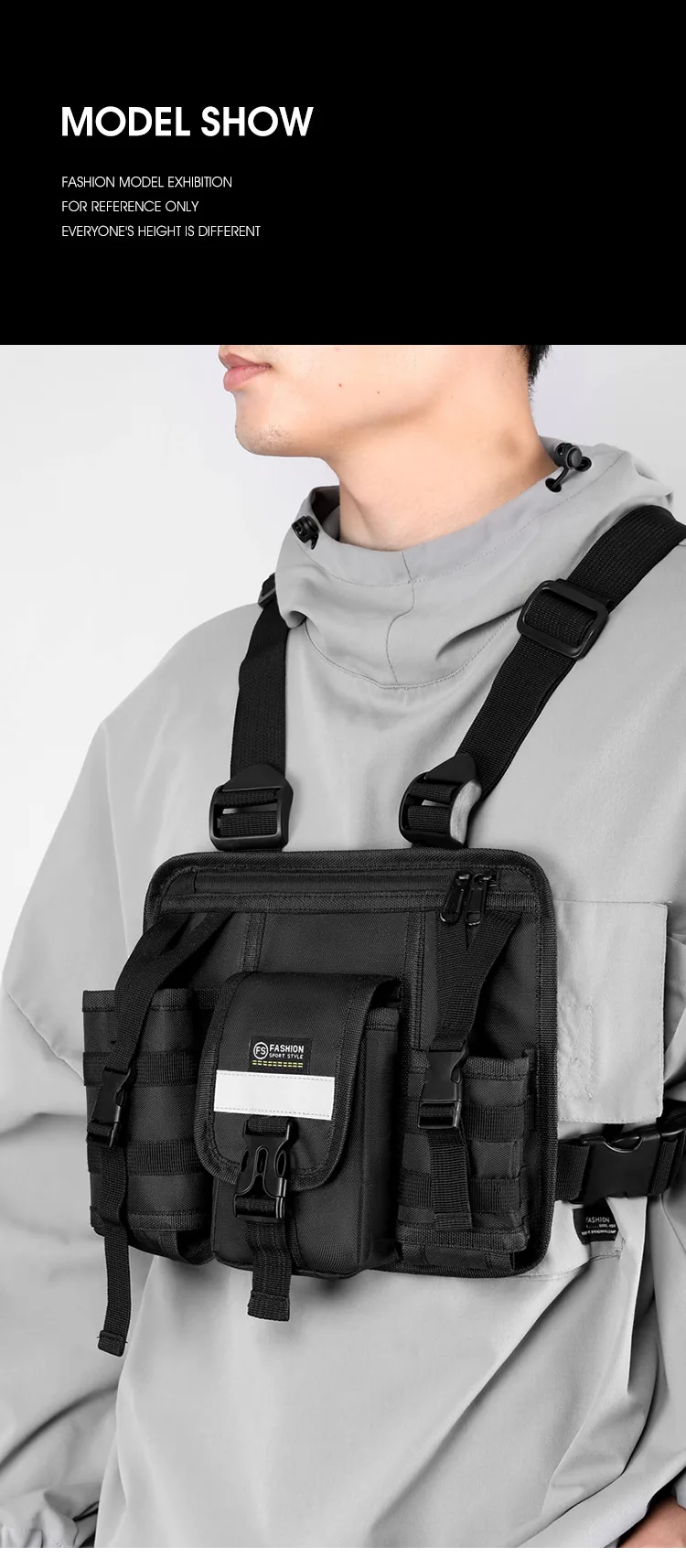 China Factory Price Golden Supplier Fitness Fashion Waterproof And Durable Leather Training Running Jogging Sport Men Chest Bag