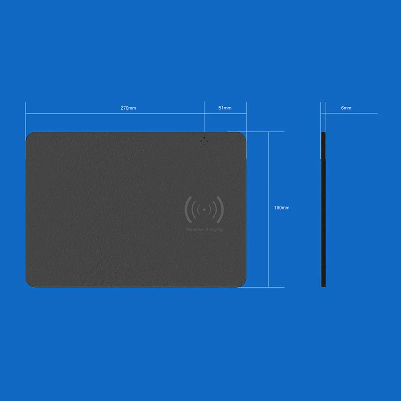 High Quality PU MATERIAL Mouse Pad Custom Logo  Wireless Charging Mouse Pad with usb port