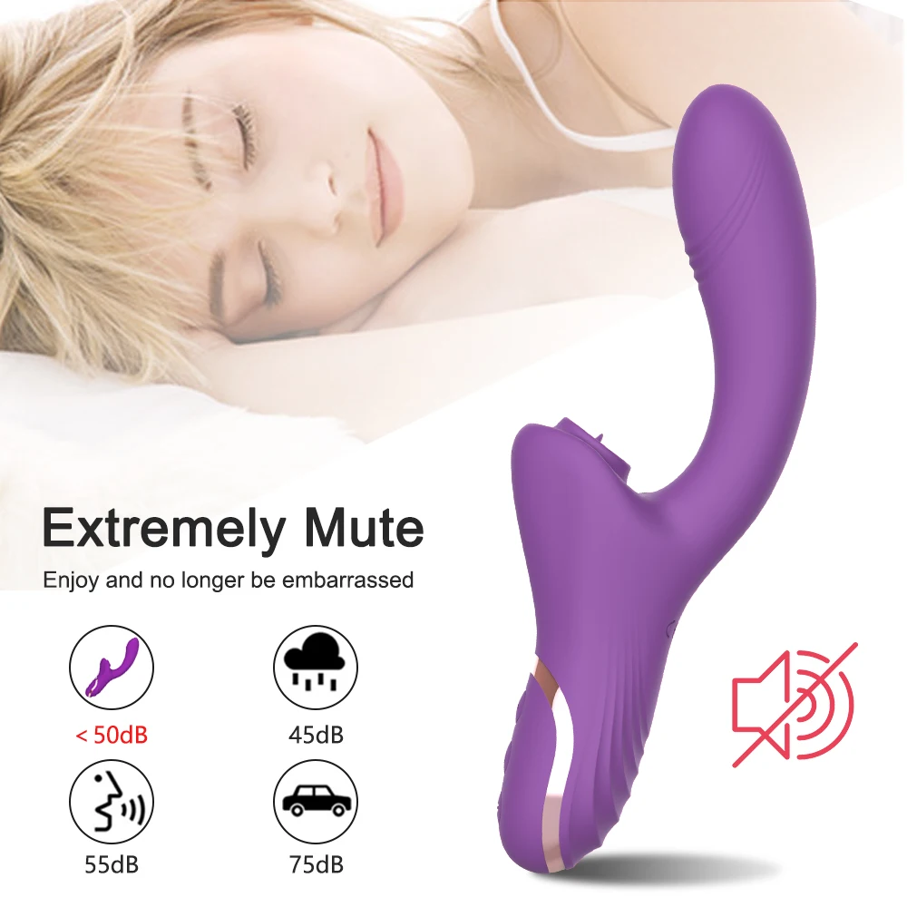 Female Masturbation Toys Dildo Vibrator Tongue Licking Sucker Clitoris Stimulator Sex Toy for Adults 18