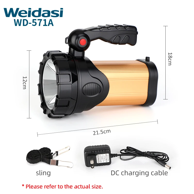 High power handheld LED search light rechargeable led emergency searchlight