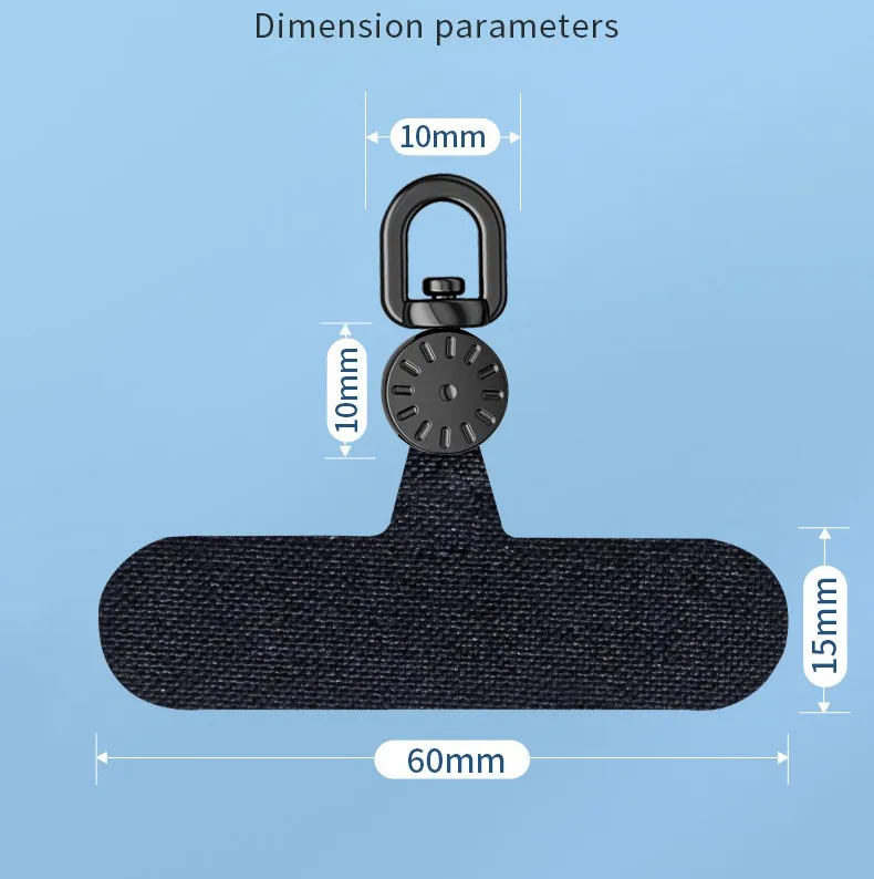 Mobile Phone Lanyard Patch Strap Clip Rotatable Charm Tether Tab Transparent TPU Cell Smartphone Accessories Chain Case