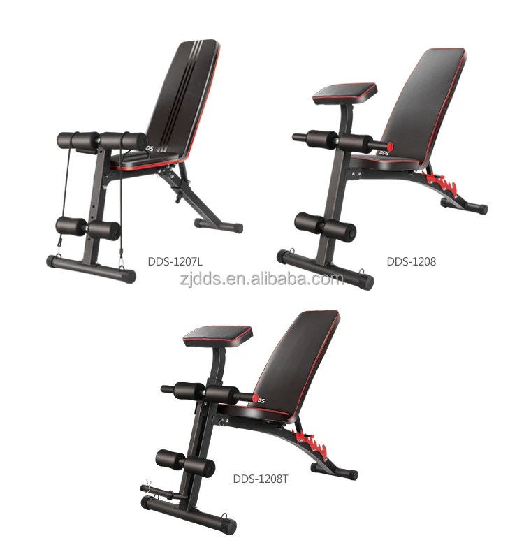 DDS 1207 Weight Bench Adjustable Strength Training Bench for Full Bodys Workout with Fast Folding