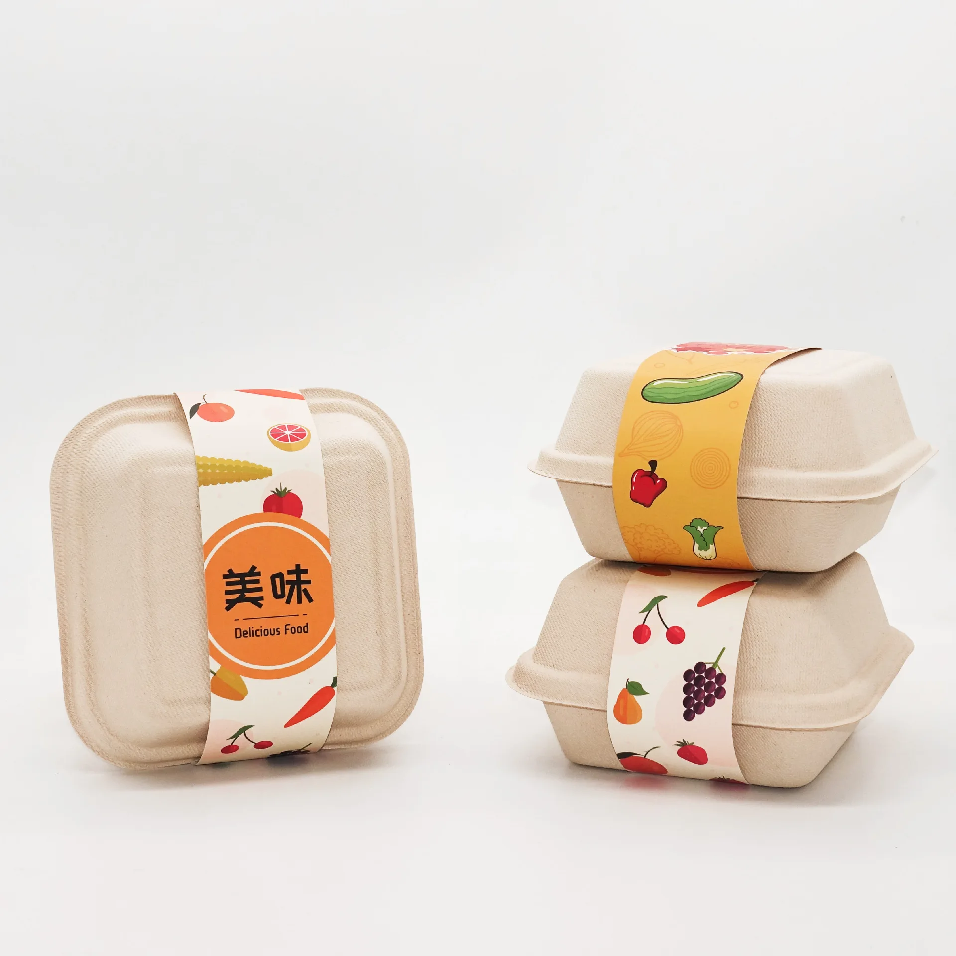 microwavable food grade restaurant disposable clamshell take away lunch food meal hamburger plastic packaging boxes