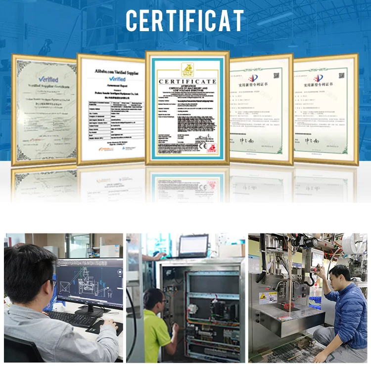 Fully automatic pre made flat bottom pouch bag coffee bean zipper bag packaging packing machine