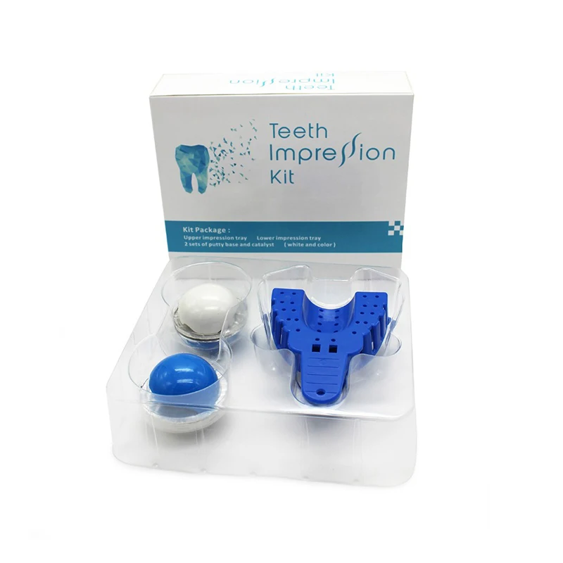 Wholesale Professional Approved Dental Putty Silicon Impression Material Teeth Mold Kit With Mouth Tray