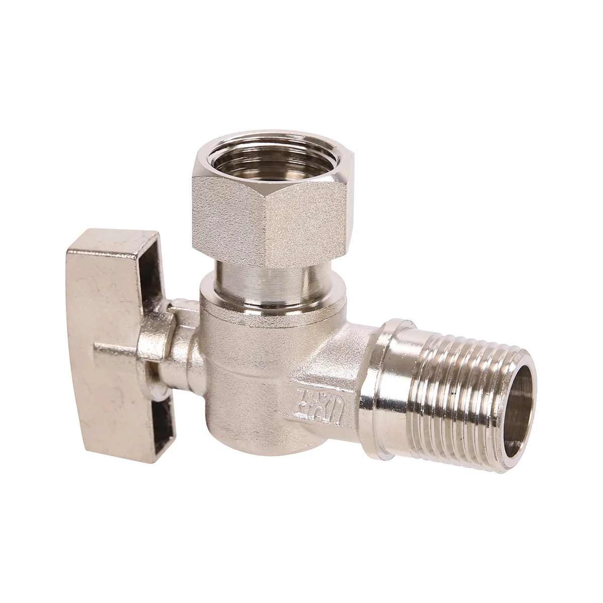Male Threads Rotary Swivel Angle Valve Brass Angle Stop Ball Valve With Alloy Handle