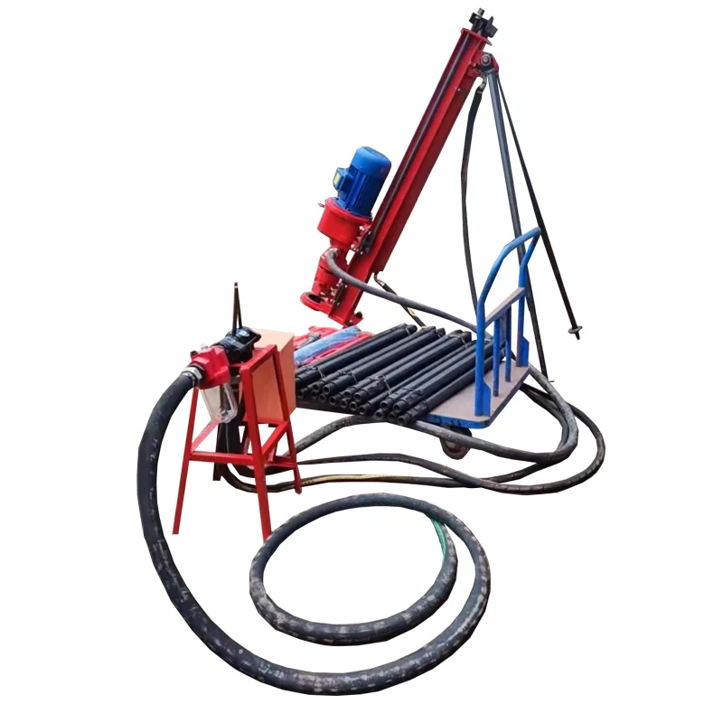 Portable 20m drill depth ZDD100 DTH blasting drilling rig machine used in open mining