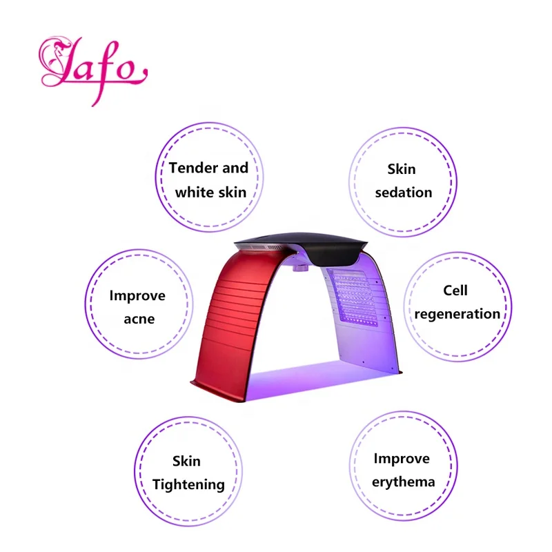 Portable phototherapy Led Infrared Light therapy beauty machine 7 colors pdt for facial hot cold spray led therapy machine