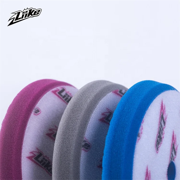 6inch Car Polish Compounding Foam Pads Foam Buffing Disc Bevel Edge Strong Backing Polishing Pad