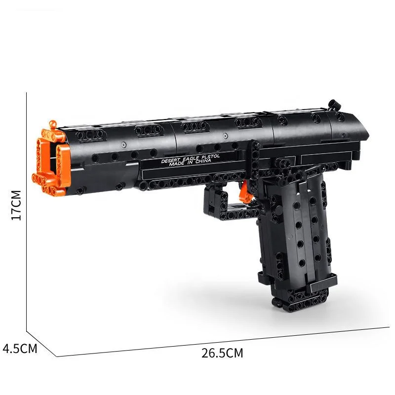 The Desert Eagle Pistol Weapon Swat Gun Educational Diy Toys Bricks Christmas Gifts Model Building Block Sets For Adults