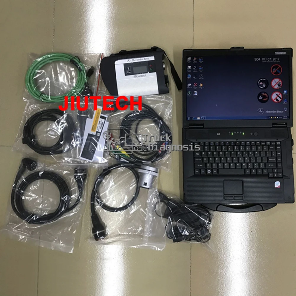  MB STAR C4 мультиплексор SD Подключение xentry das wis epc для диагностики грузовиков Benz с Toughbook CF52 диагностический
