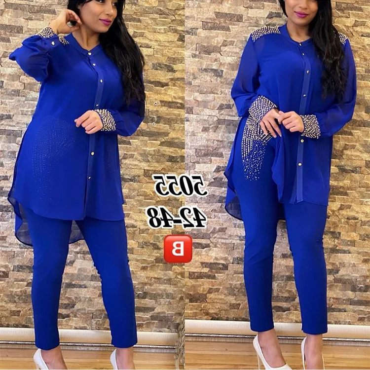 Wholesale turkey women office ladies official dresses 2pcs Set womens tiered dress womens trendy dresses