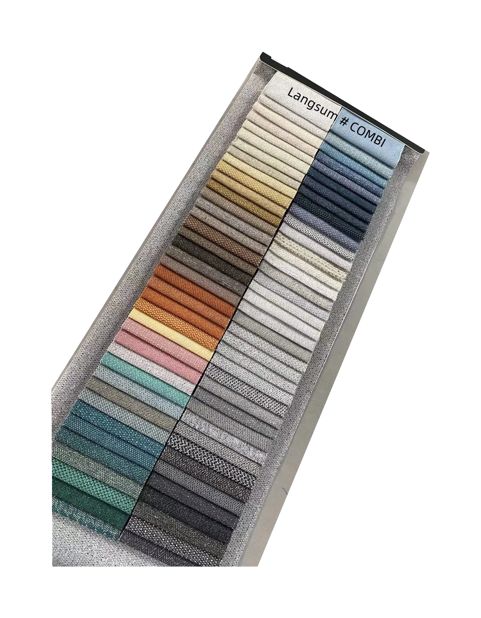 Langsum # COMBI # 27 patterns sofa fabrics Upholstery fabrics twill Plaid cross woven fabrics New technology