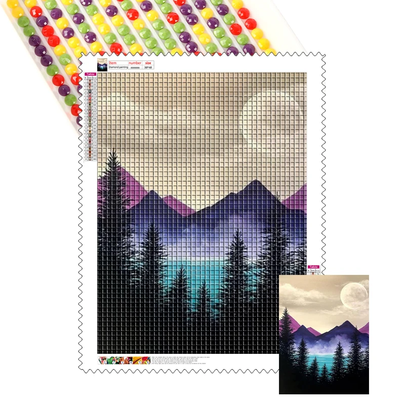 High Quality 5d Diamond Painting Kit for Adults Autumn Scenery Printed Canvas Full Drills DIY Arts Craft Ab Diamond Room Decor