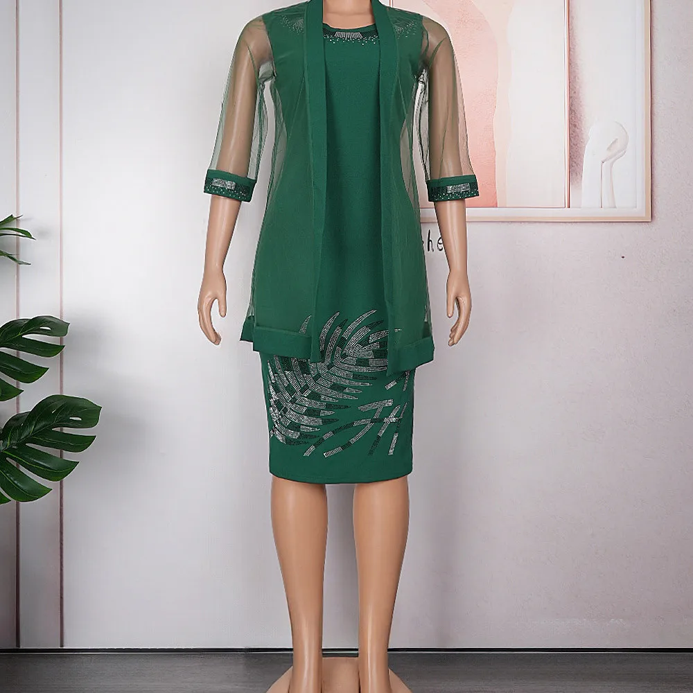 Beautifical Africa Clothing New arrival  Fashion skirt two-piece set Office Lady Dress ,  African loose dress ML47Q103