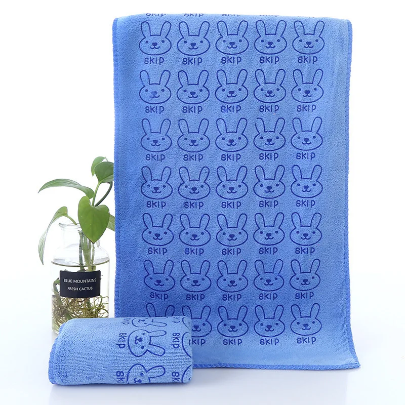 Soft gray animal print microfiber quick dry terry hand towel for kitchen