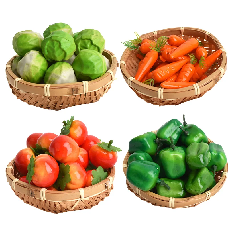 Artificial Vegetables Mini Fruit Artificial Food Kitchen Toy Home Party Decoration Artificial Fruits and Vegetables