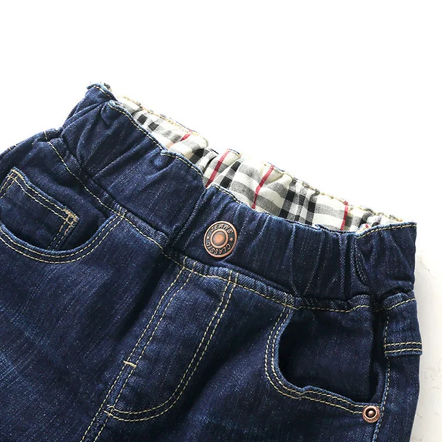 
European fashion elastic pencil denim pants boys kids jeans 