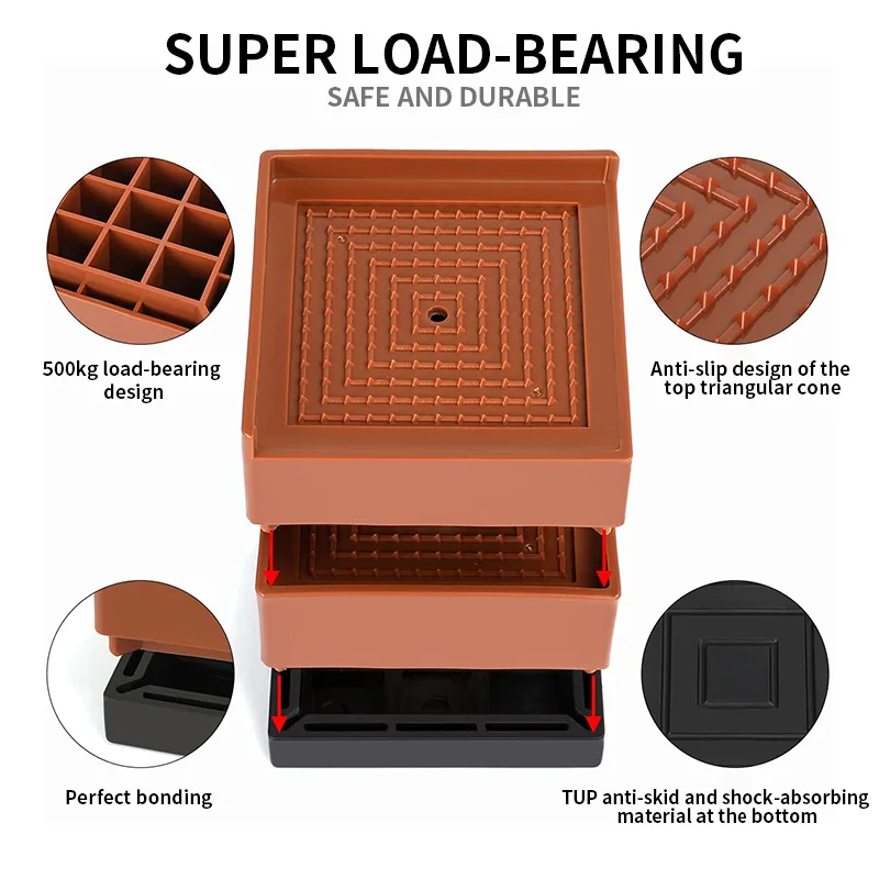  2021 European-style sofa bed risers Mute furniture legs Rubber
