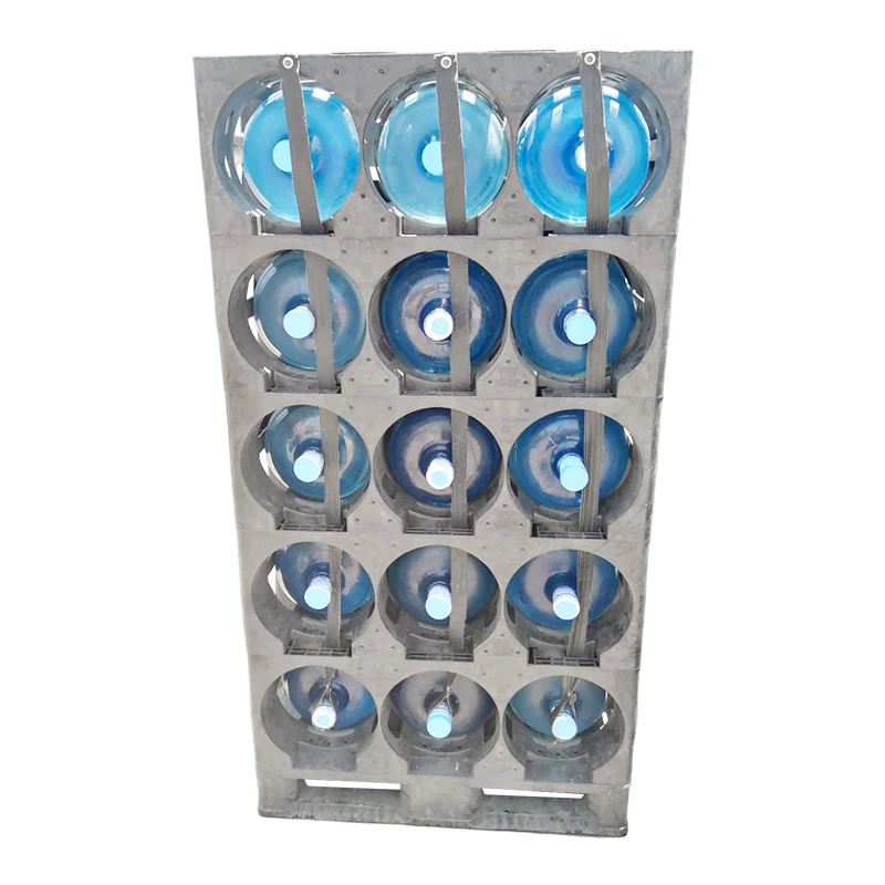 Tremendous stackability Plastic HDPE 3 Pocket 5-Gallon Modular Racking System Water Bottle Storage Holder Rack For Transport