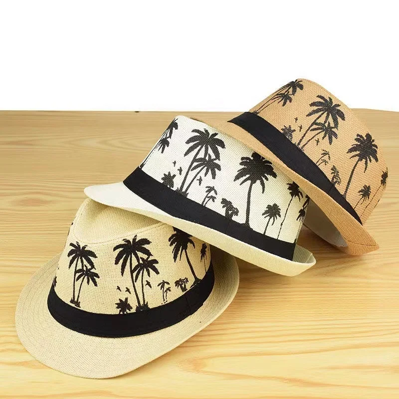FREE SHIPPING custom wholesalers youth vintage jazz fashion formal sombreros straw panama fedora caps and hat manufacturers