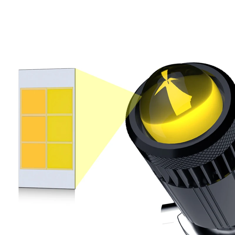 Wholes RTD manufacture M01F 25W H4BA20D S2  Double Light motorcycle led headlight bulb with Projector Lamp