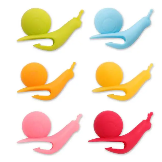 Colorful BPA Free Personalized Snail Tea Cup Tea Bag Holder Clips