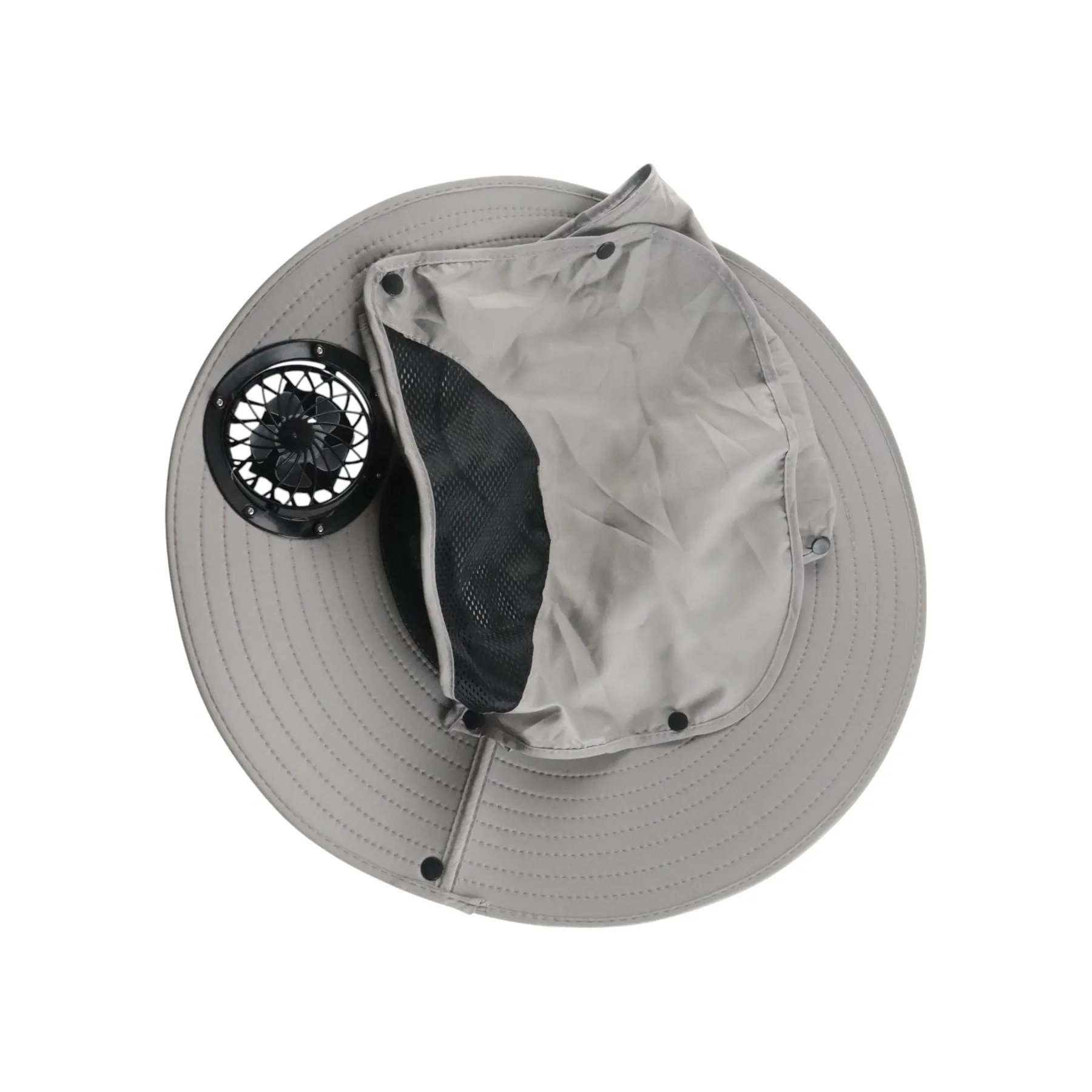 Custom logo Summer Hat With Fan Recheargable Cowboy Hat With Solar Fan