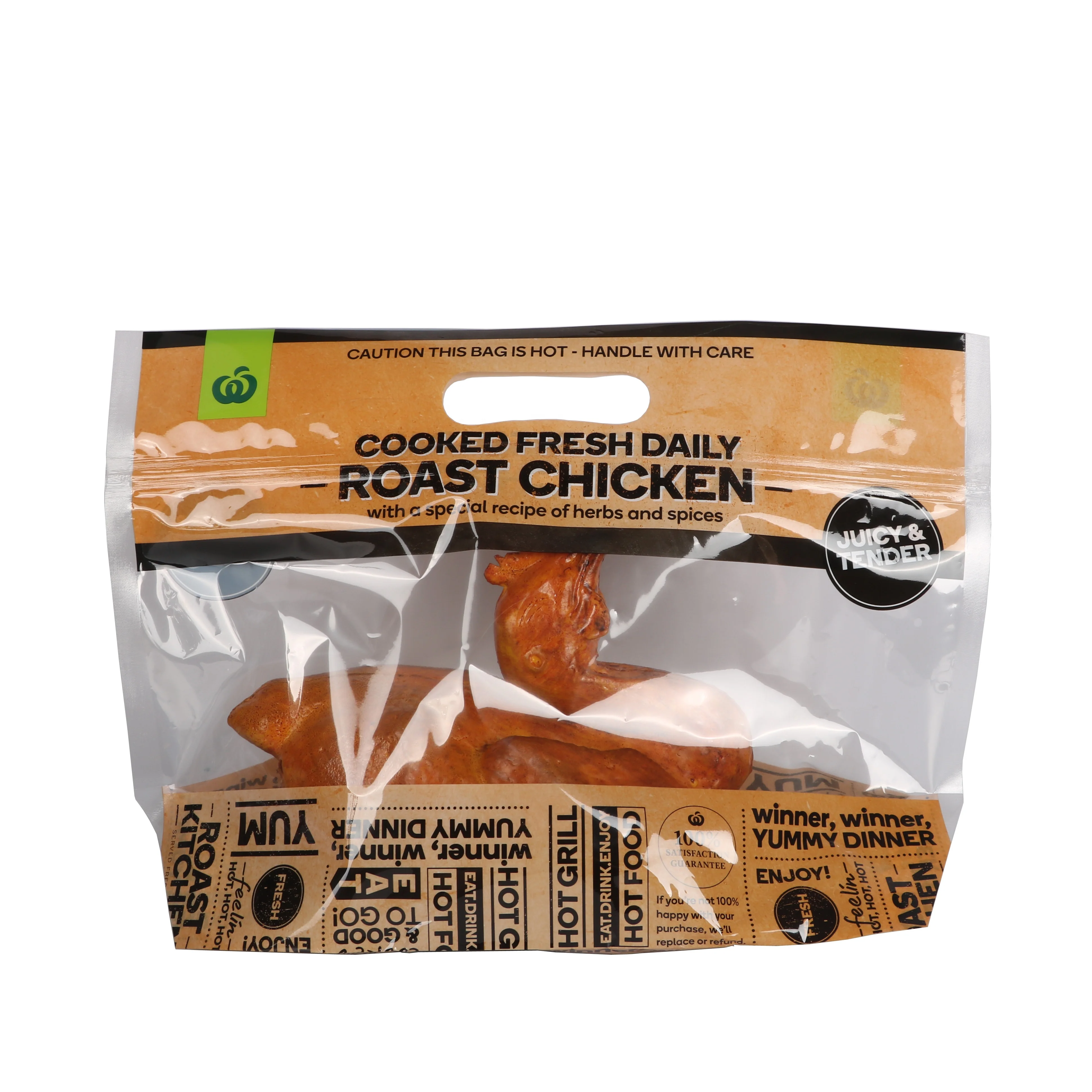 Custom Laminated Resealable Plastic Composite Bag Chicken Pork Beef Food Packaging Bag Stand Up Ziplock Pouch