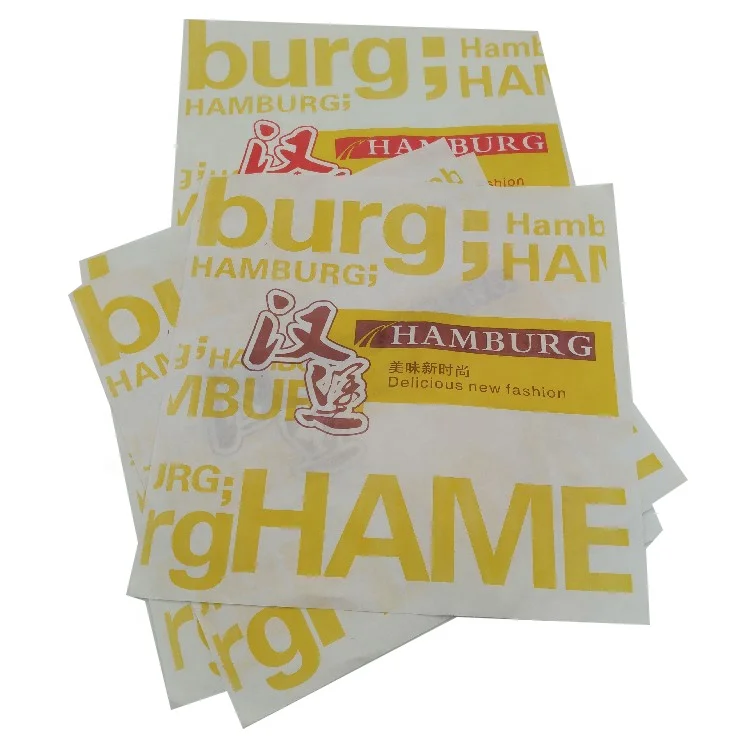 
Design Logo Cheap Price Deli Wrapping Paper Custom Printing Greaseproof Paper For Hamburger 