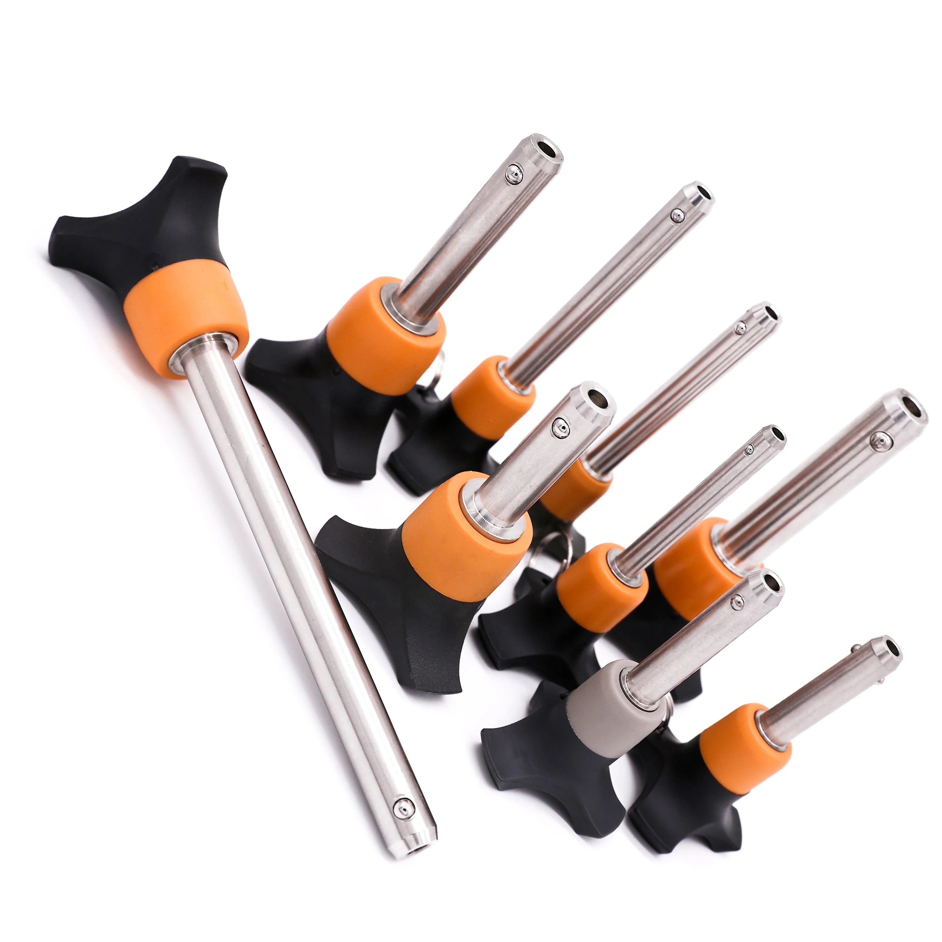 Stainless Steel  Push Button Quick Release Ball Lock Pin with Plain Finish