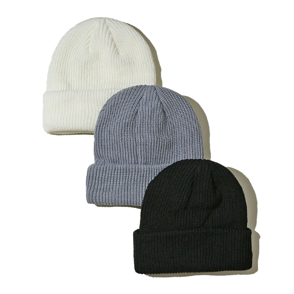 custom plain winter hats caps knit acrylic beanie