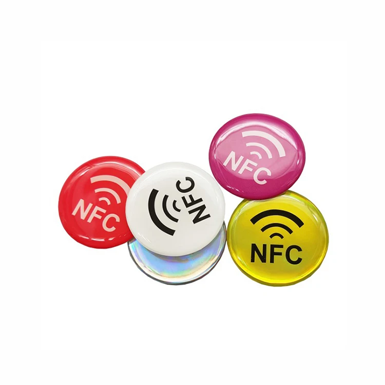 Nfc Tags Instantly Shares Social Media Contact Info Music Url Round Coin 30mm Stickers Compatible With Amiibo Tag Ios Android