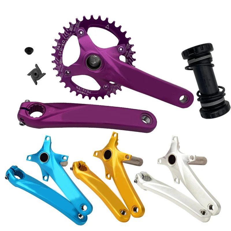 
bicycle parts and accesories cycle crank set BCD 104mm 170mm 175mm bielas para bicicletas bmx mtb bicycle bike crankset 