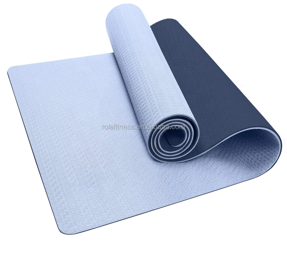 Anti Slip Custom Logo Eco Friendly Biodegradable Workout Fitness Exercise Yoga Mat Recyclable Sport TPE Yoga Mat