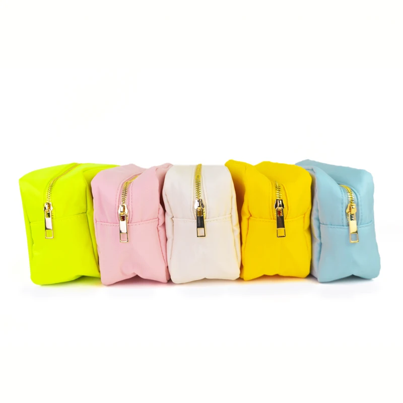 Journey Portable Cosmetic Bags Cosmetic Brush Cosmetics Storage Big Small Sizes Nylon Candy Colors Waterproof Women Make-up Bags