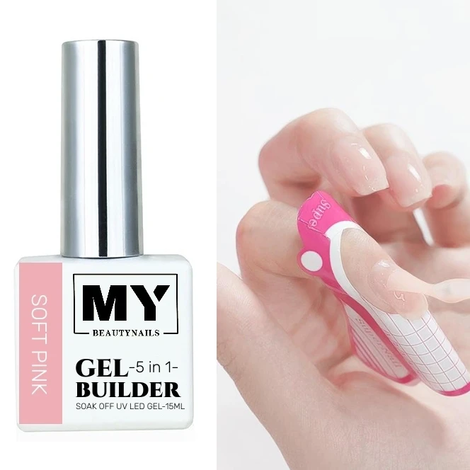 Набор гель-лаков для ногтей MyBeautyNails OEM от частного бренда HEMA Free Гель-лак телесного и розового цвета в